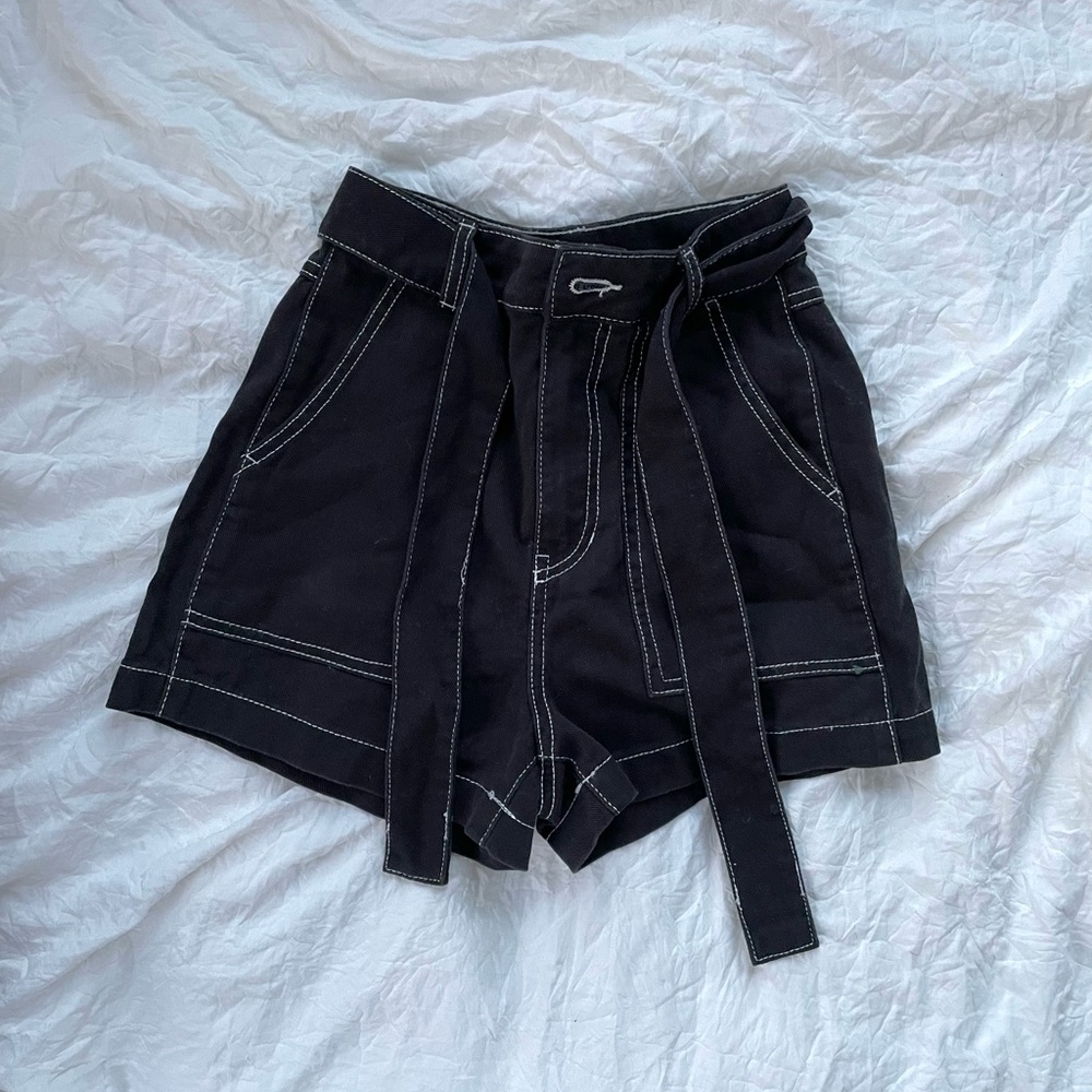 H&M High Waist Tie Up Shorts